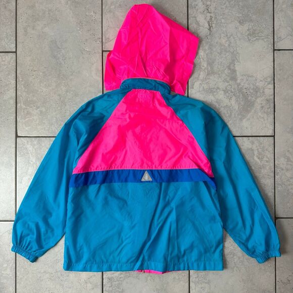 Vintage 90s Reebok Bumblegum Lightweight Windbreaker Jacket Size M Womens - Picture 3 of 8